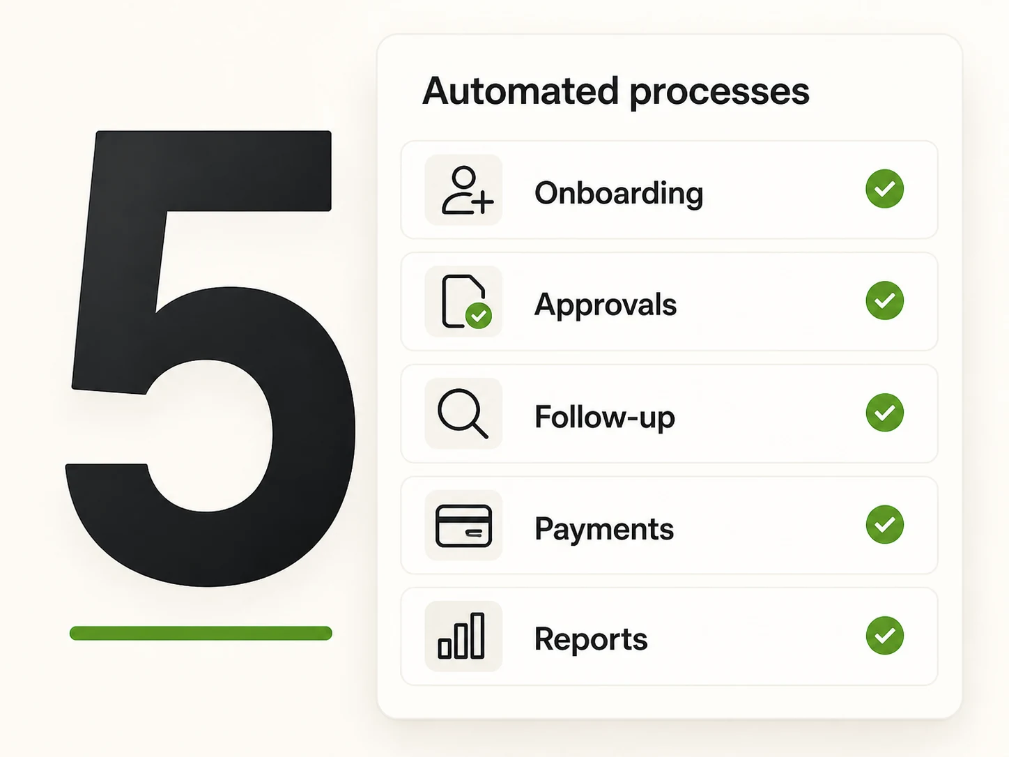 Five processes to automate first